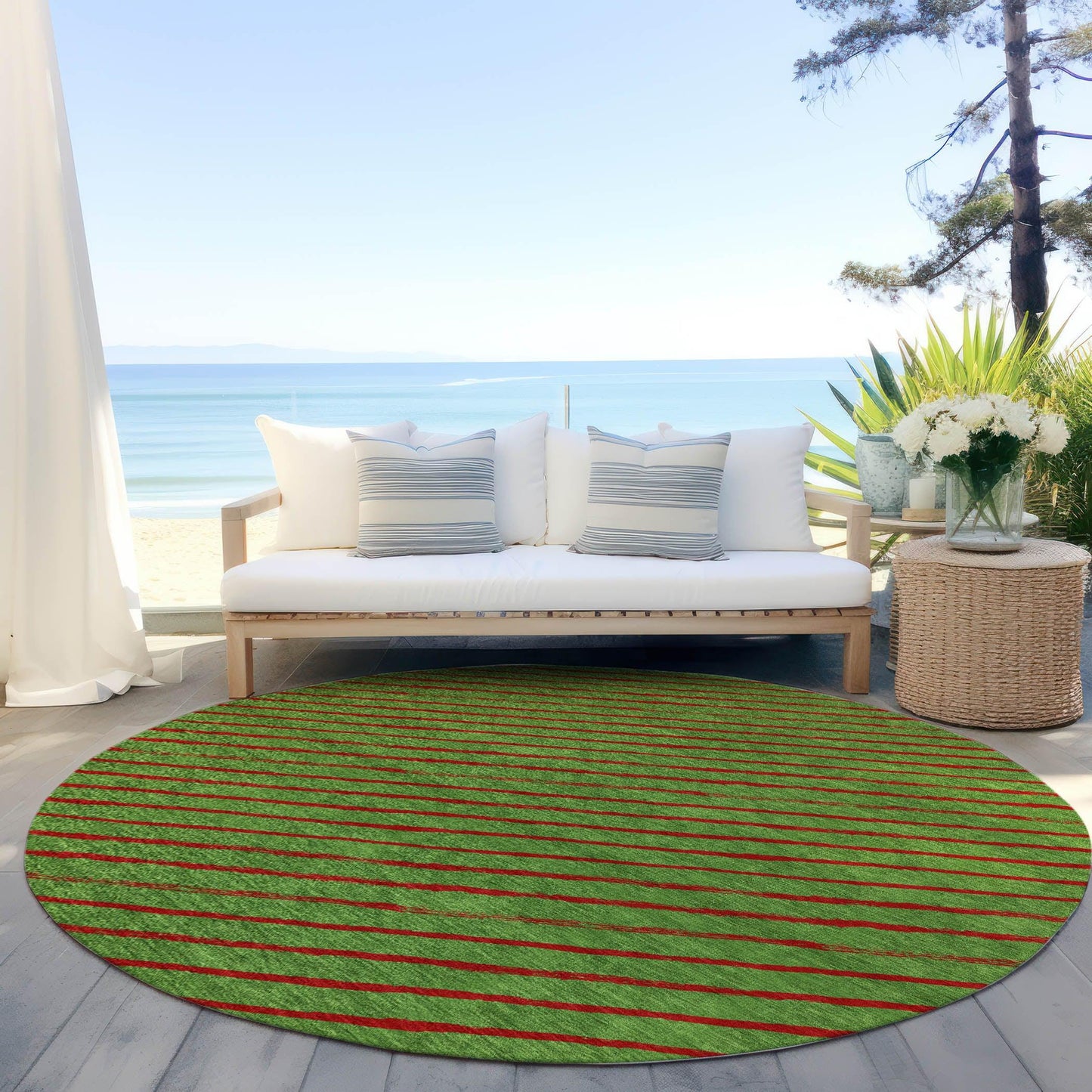 Quaaris Fern Washable Indoor-Outdoor Rug