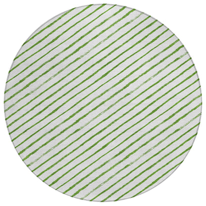 Quaaris Green Washable Indoor-Outdoor Rug