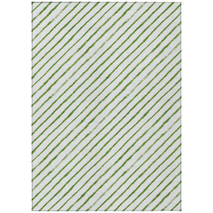 Quaaris Green Washable Indoor-Outdoor Rug