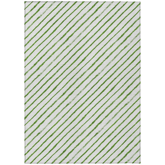 Quaaris Green Washable Indoor-Outdoor Rug