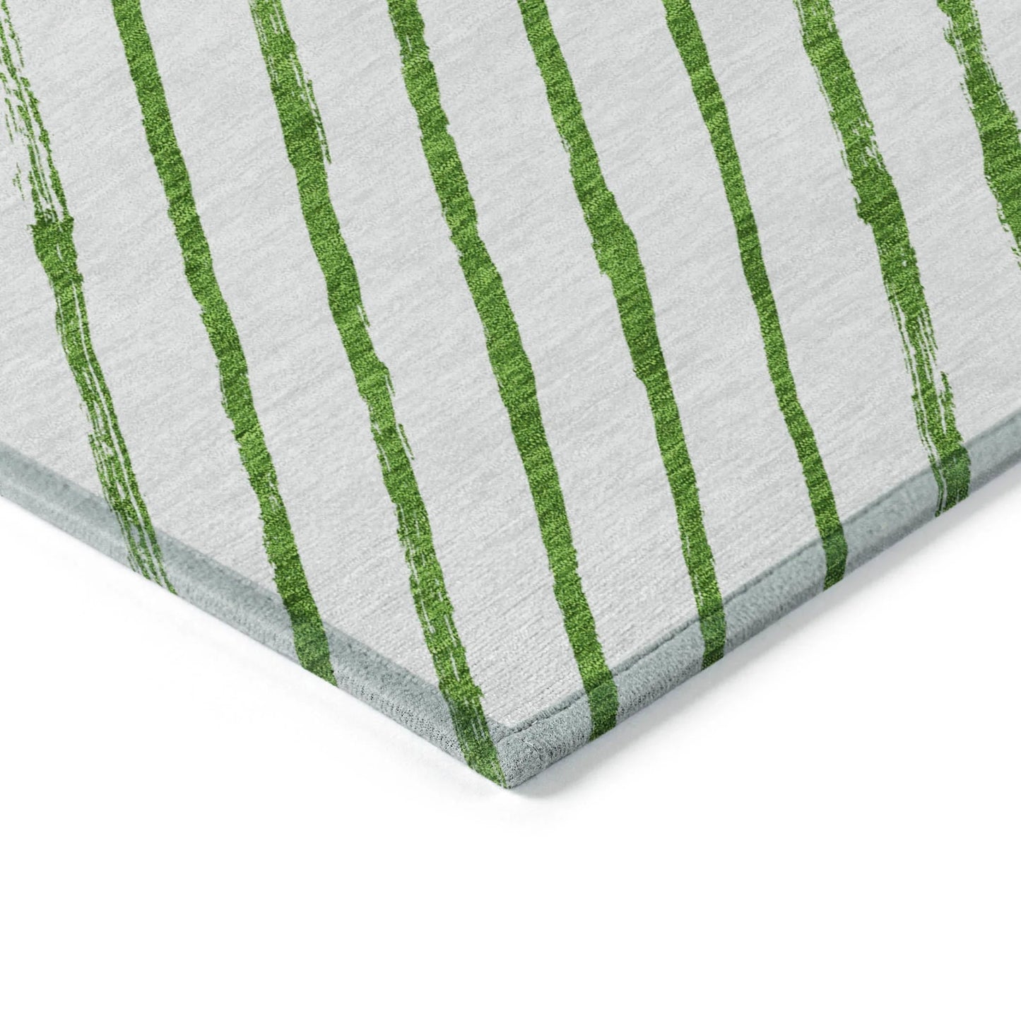 Quaaris Green Washable Indoor-Outdoor Rug