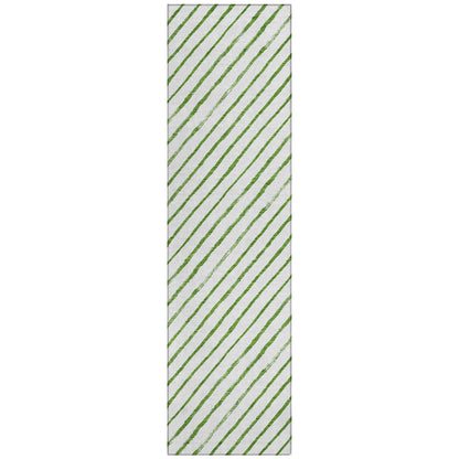 Quaaris Green Washable Indoor-Outdoor Rug