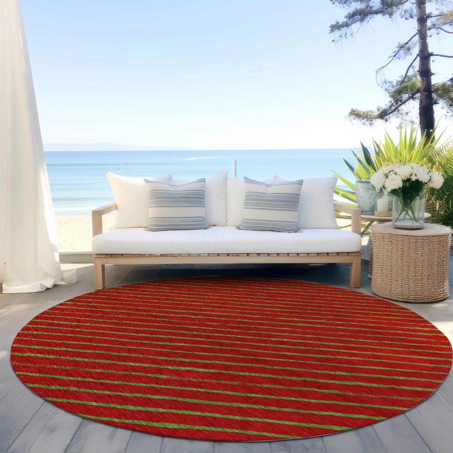 Quaaris Merlot Washable Indoor-Outdoor Rug