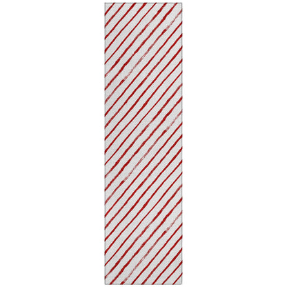 Quaaris Red Washable Indoor-Outdoor Rug