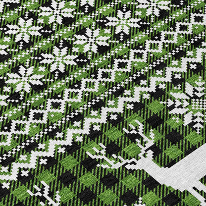 Quaas Cactus Washable Indoor-Outdoor Rug