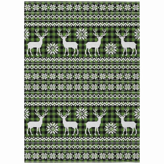 Quaas Cactus Washable Indoor-Outdoor Rug