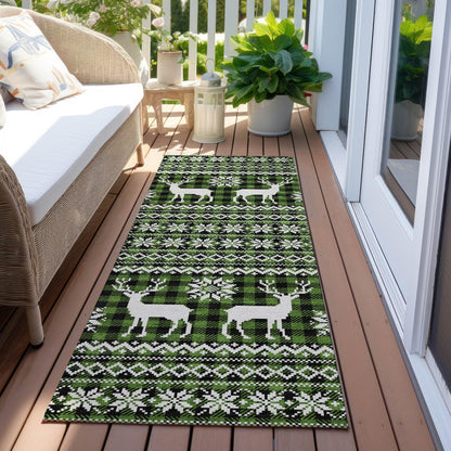 Quaas Cactus Washable Indoor-Outdoor Rug