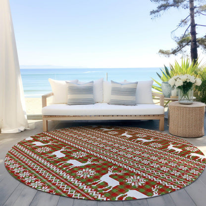 Quaas Fern Washable Indoor-Outdoor Rug
