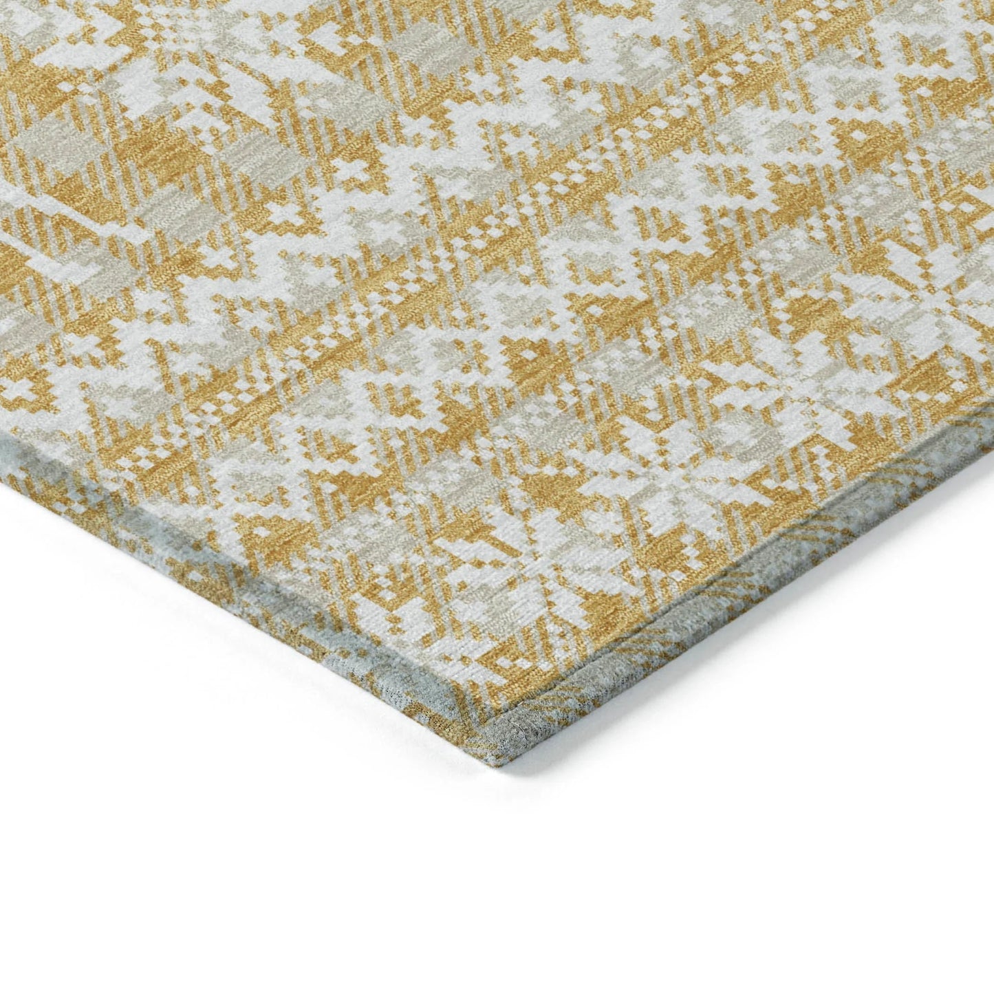 Quaas Gold Washable Indoor-Outdoor Rug