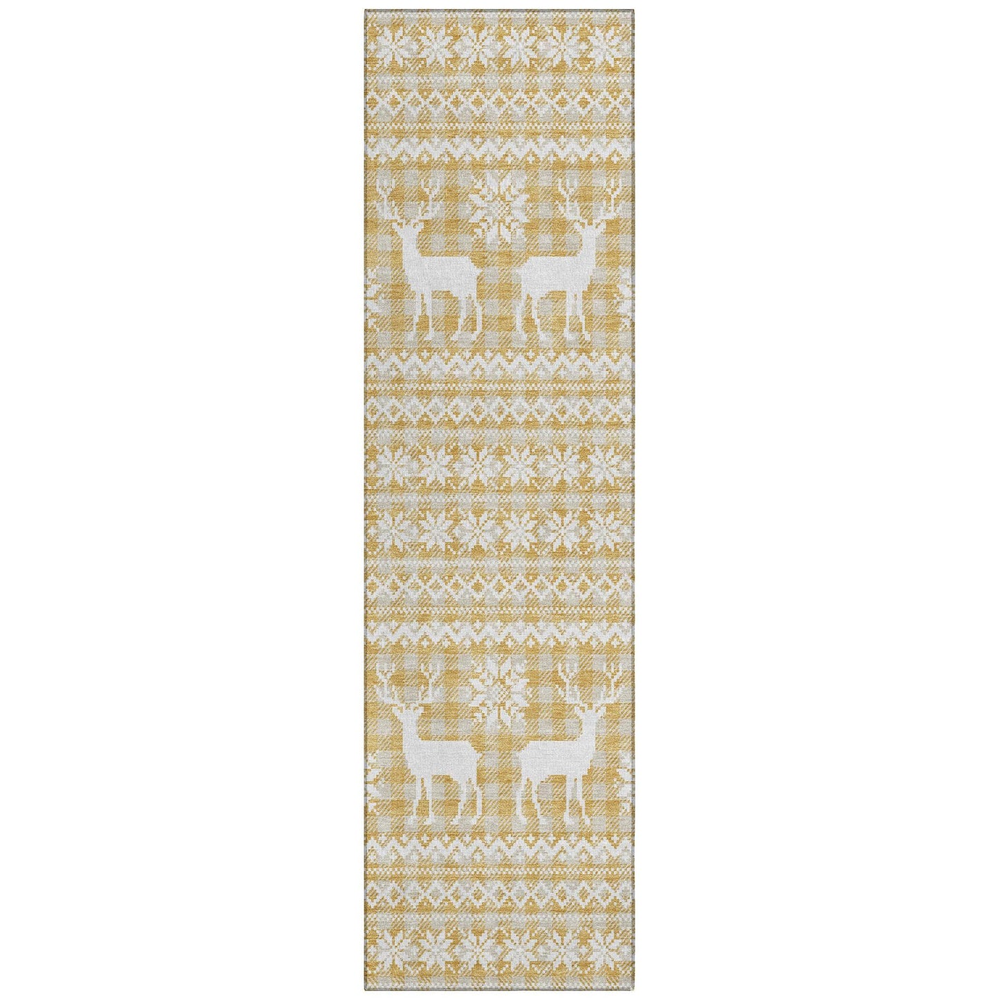 Quaas Gold Washable Indoor-Outdoor Rug