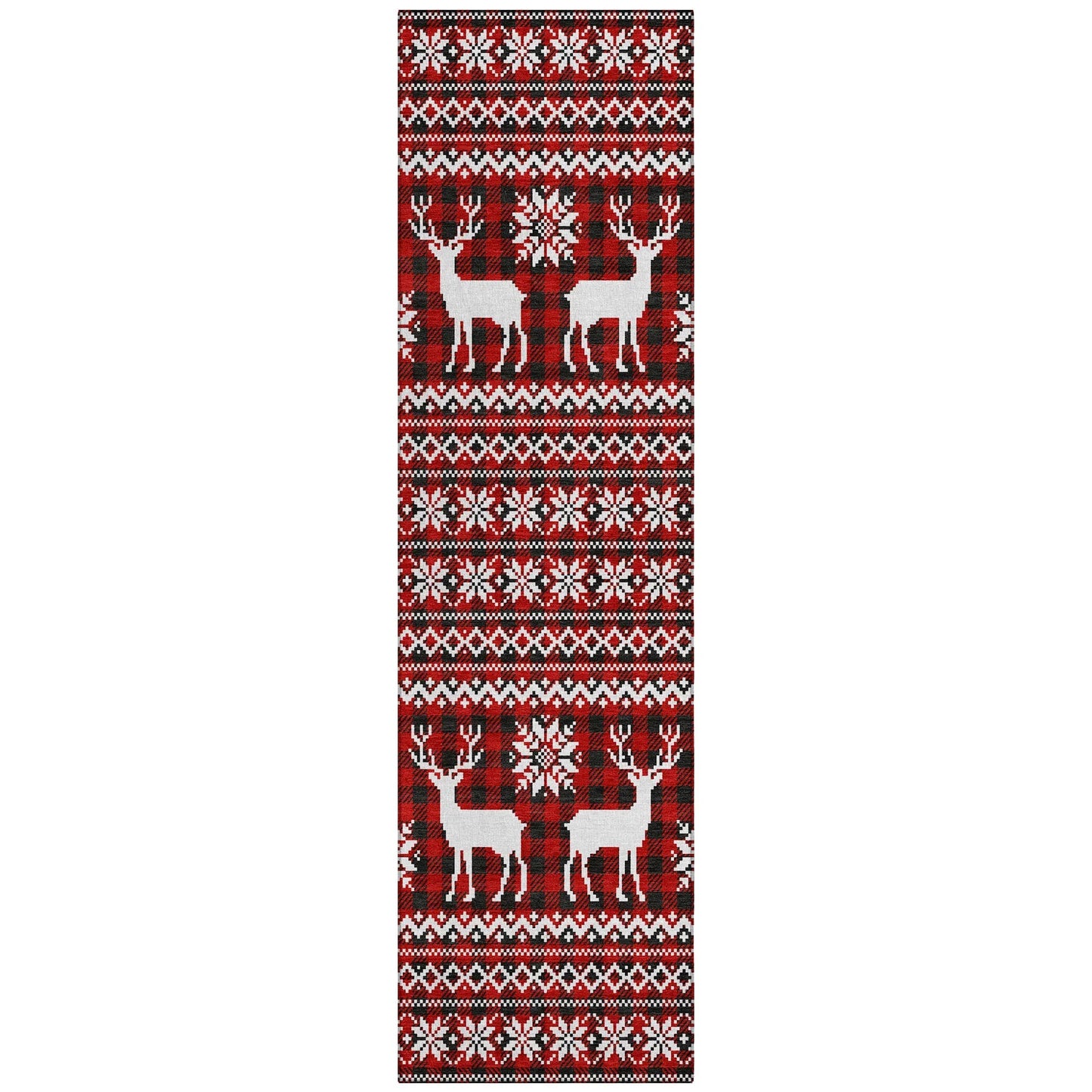 Quaas Red Washable Indoor-Outdoor Rug