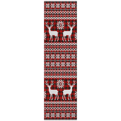 Quaas Red Washable Indoor-Outdoor Rug