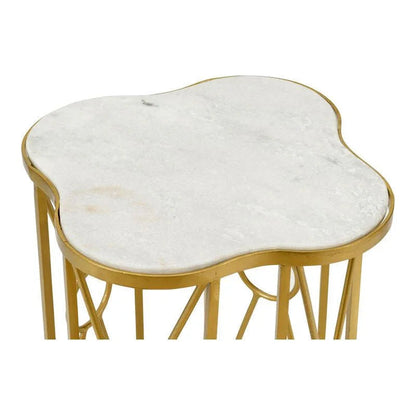 Quadrafoil Marble Top Side Table - LOOMLAN - Wildwood - Side Tables