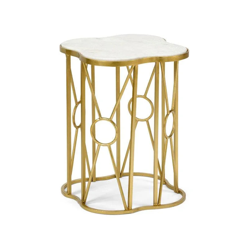 Quadrafoil Marble Top Side Table - LOOMLAN - Wildwood - Side Tables
