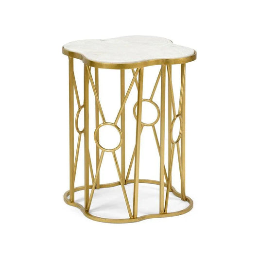 Quadrafoil Marble Top Side Table - LOOMLAN - Wildwood - Side Tables