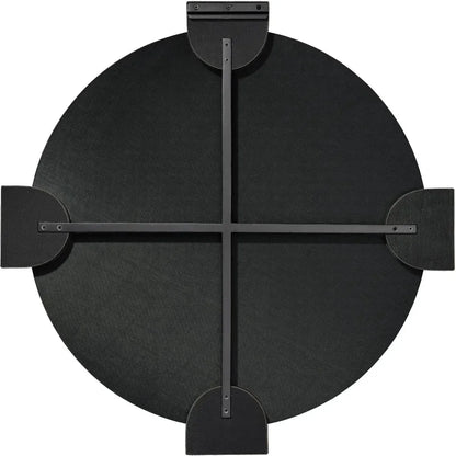 Quadrant Leather Round Wall Mirror by Jamie Young - LOOMLAN - Jamie Young - Wall Mirrors