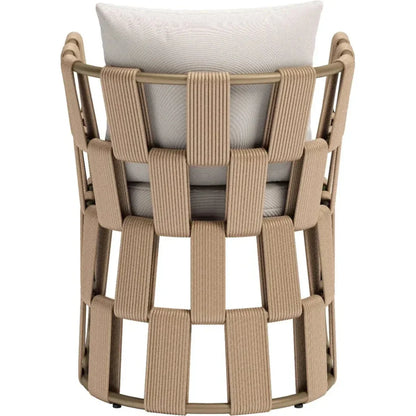 Quadrat White Dining Arm Chair-Outdoor Dining Chairs-Zuo Modern-LOOMLAN