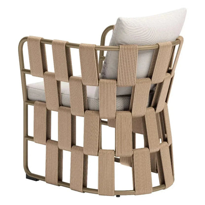 Quadrat White Dining Arm Chair-Outdoor Dining Chairs-Zuo Modern-LOOMLAN