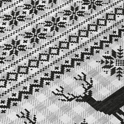 Quaion Gray Washable Indoor-Outdoor Rug