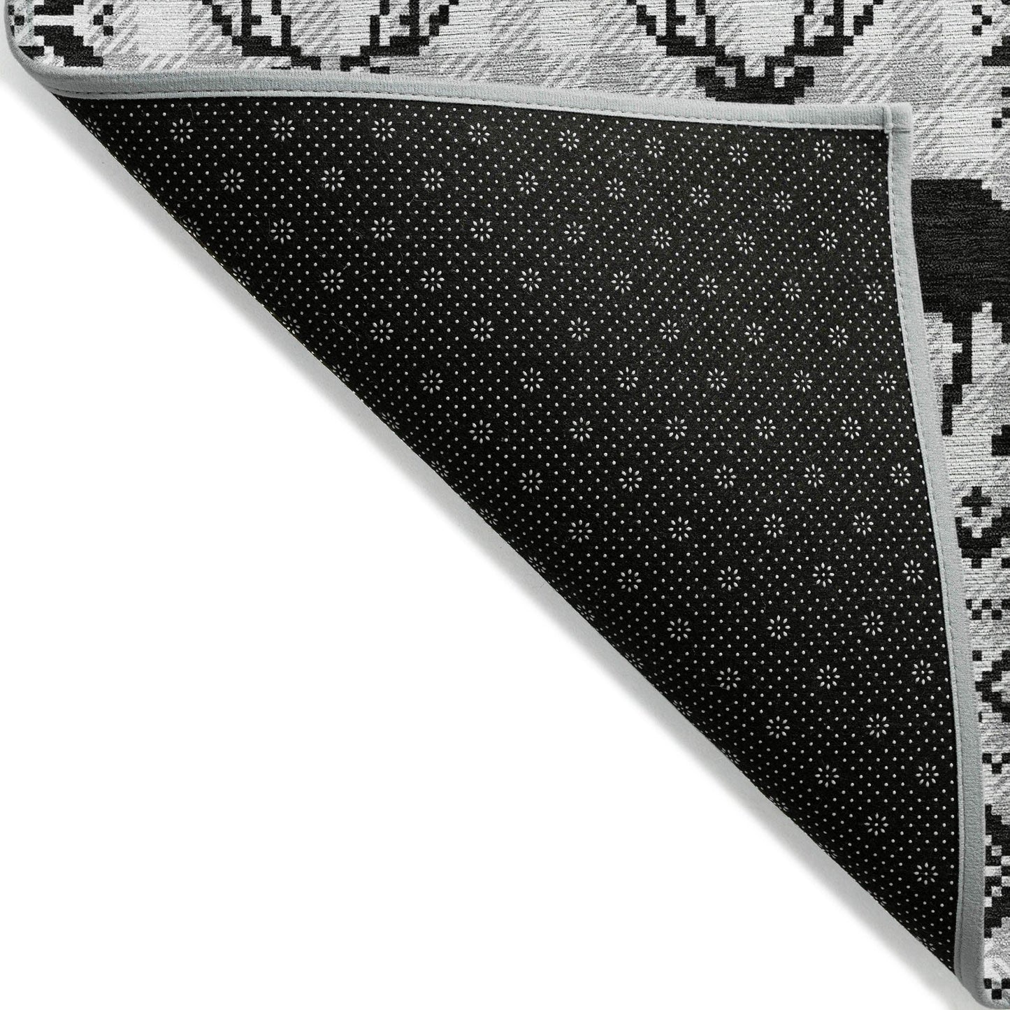 Quaion Gray Washable Indoor-Outdoor Rug