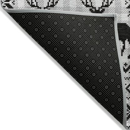 Quaion Gray Washable Indoor-Outdoor Rug