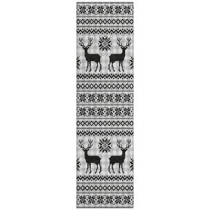 Quaion Gray Washable Indoor-Outdoor Rug