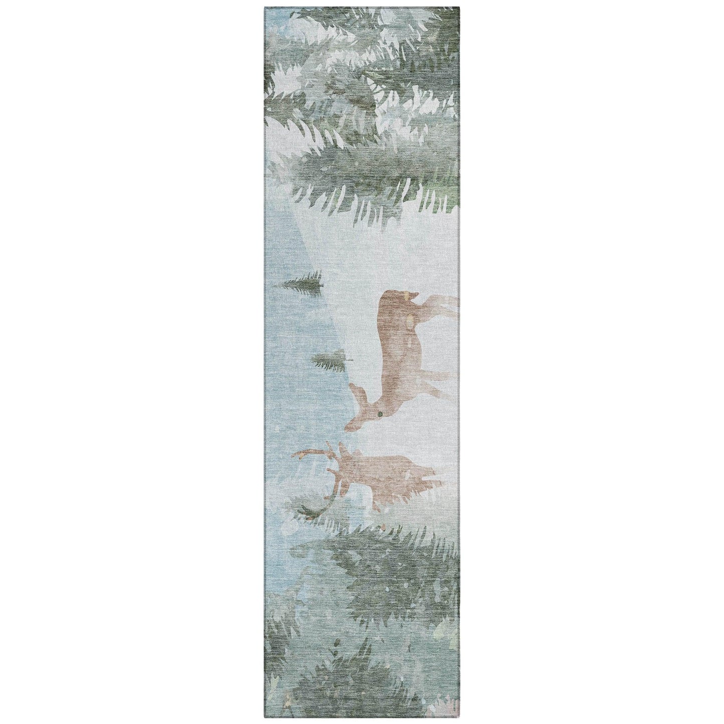 Quaira Blue Washable Indoor-Outdoor Rug