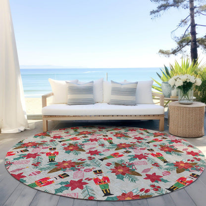 Quaius Brown Washable Indoor-Outdoor Rug