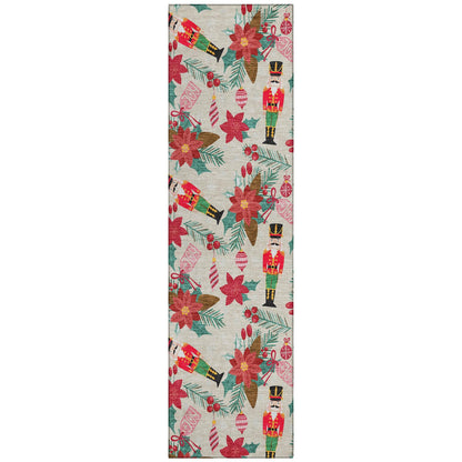 Quaius Brown Washable Indoor-Outdoor Rug