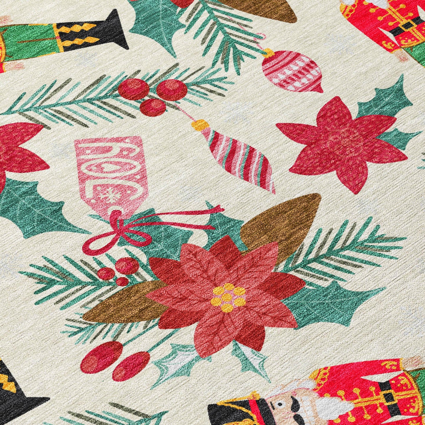 Quaius Ivory Washable Indoor-Outdoor Rug