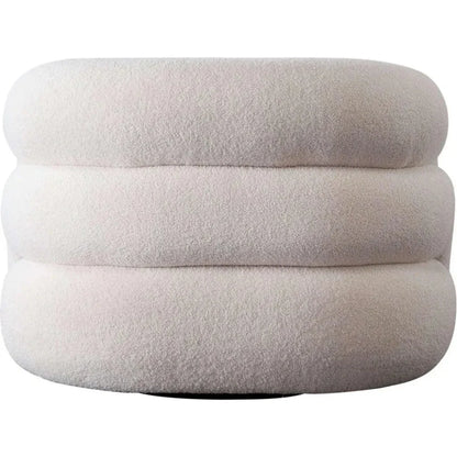 Quantum Swivel Accent Chair in Ivory Sherpa - LOOMLAN - Club Chairs