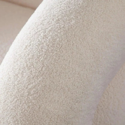 Quantum Swivel Accent Chair in Ivory Sherpa - LOOMLAN - Club Chairs