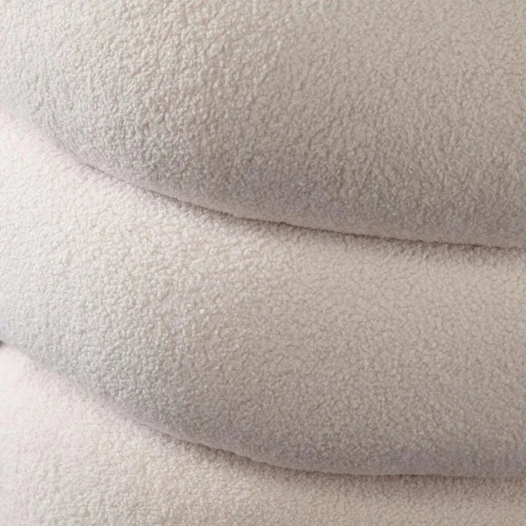 Quantum Swivel Accent Chair in Ivory Sherpa - LOOMLAN - Club Chairs