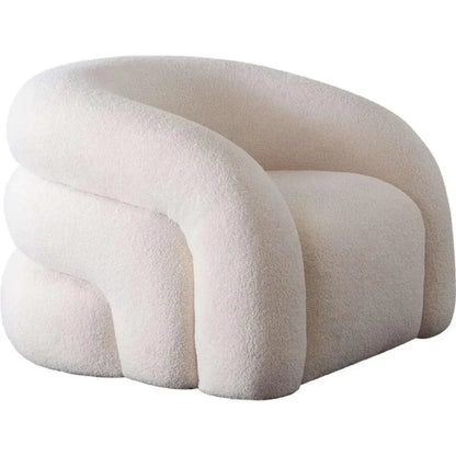 Quantum Swivel Accent Chair in Ivory Sherpa - LOOMLAN - Club Chairs