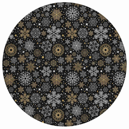 Quaon Black Washable Indoor-Outdoor Rug