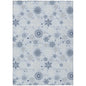 Quaon Blue Washable Indoor-Outdoor Rug