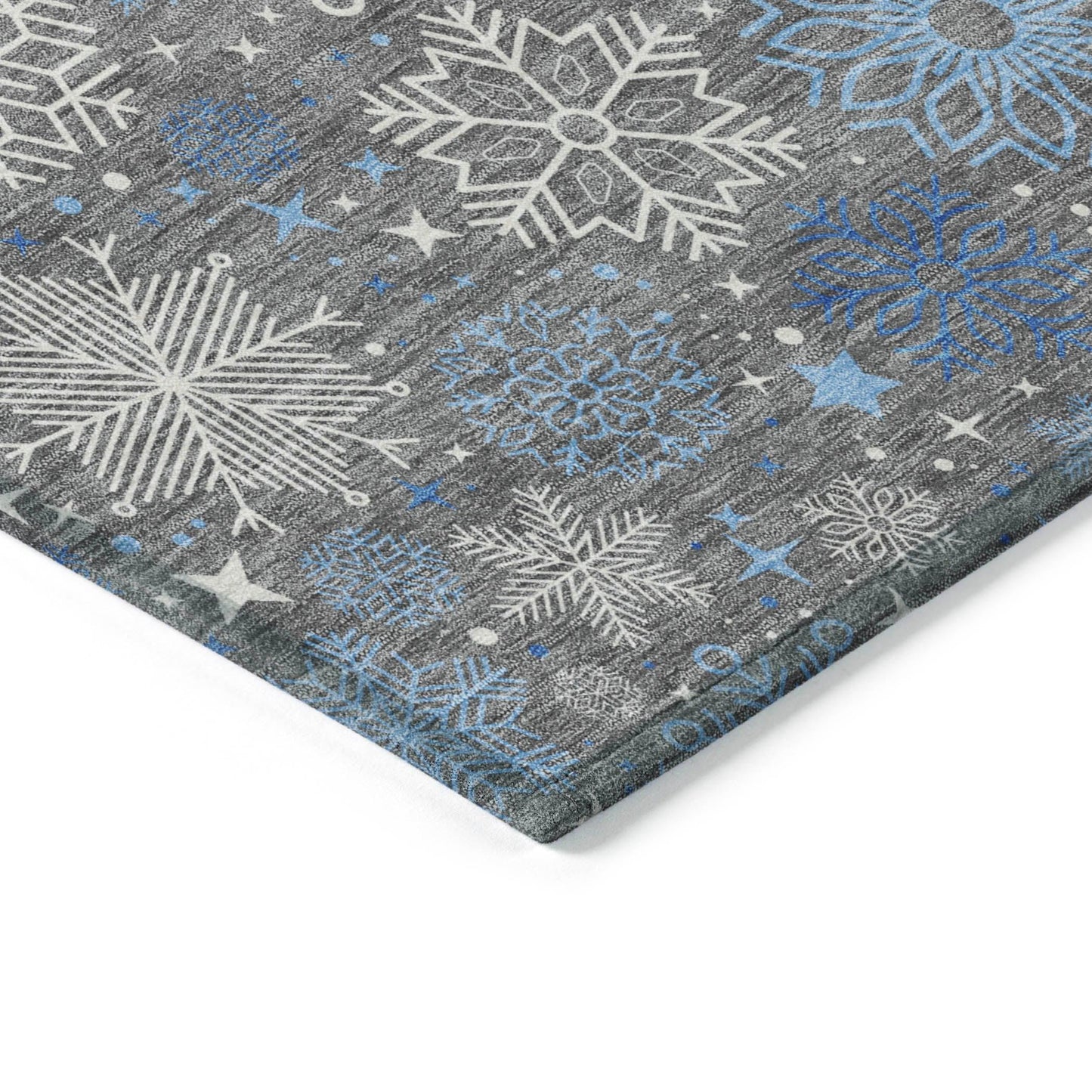 Quaon Gray Washable Indoor-Outdoor Rug