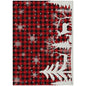 Quaora Red Washable Indoor-Outdoor Rug