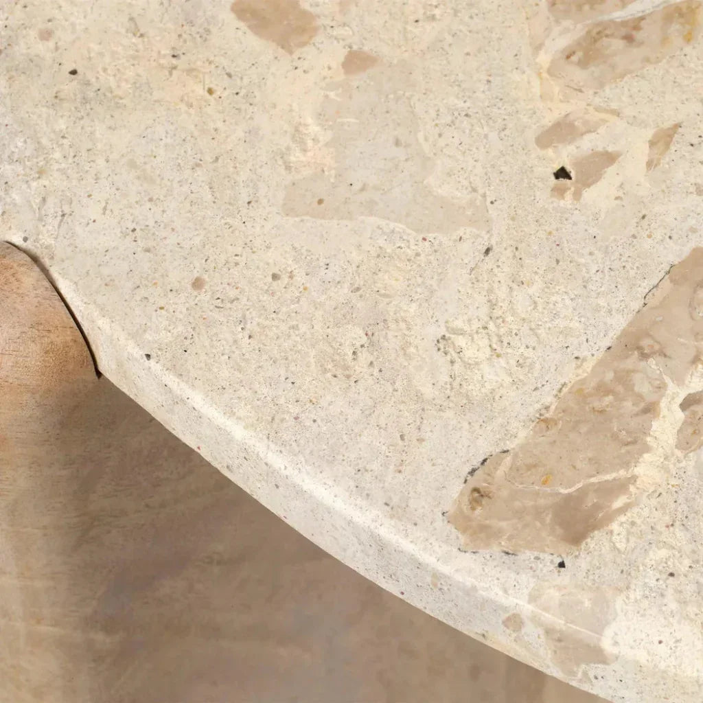 Quarry Wood & Tendua Stone Coffee Table 60" - LOOMLAN - Jamie Young - Coffee Tables