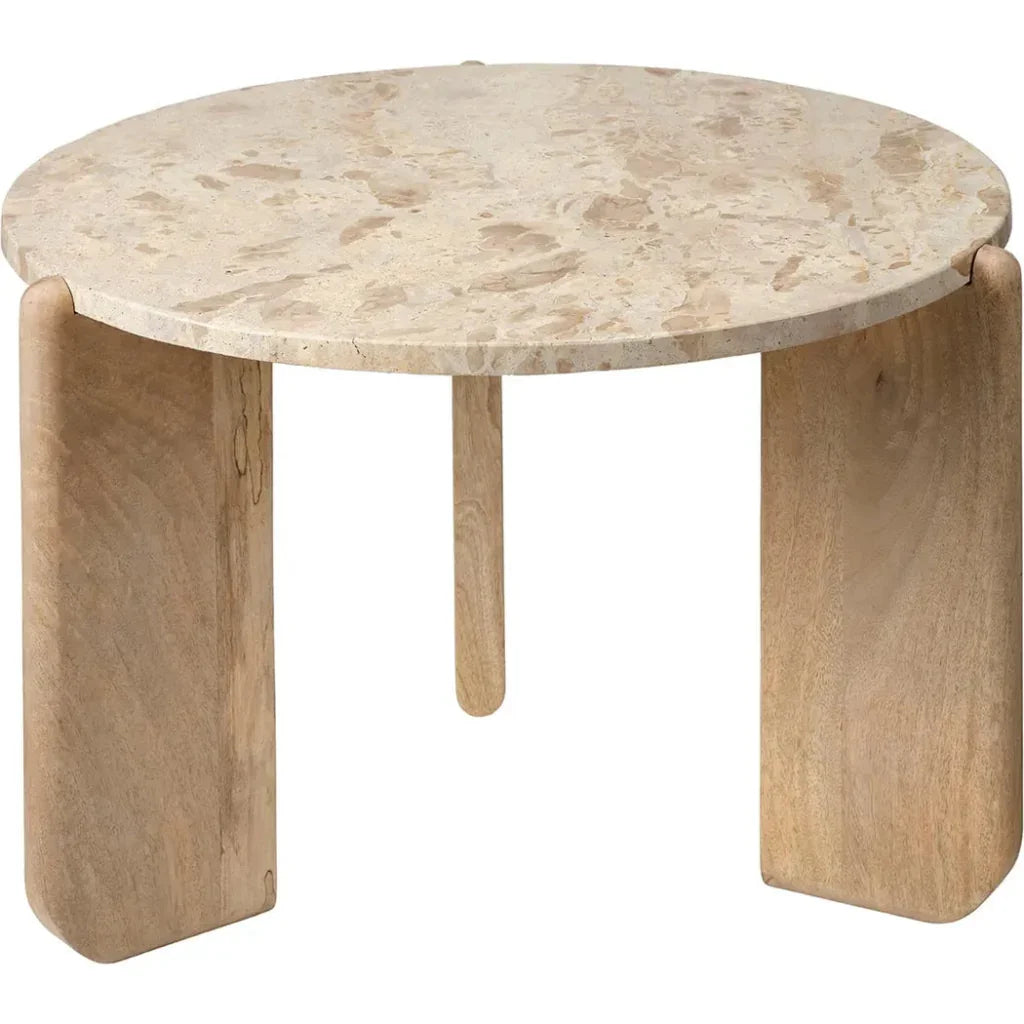 Quarry Wood & Tendua Stone Coffee Table 60" - LOOMLAN - Jamie Young - Coffee Tables