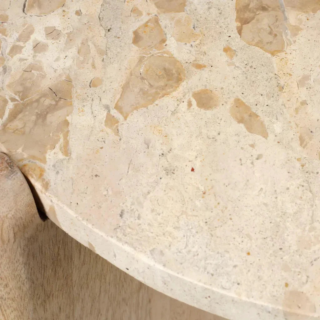 Quarry Wooden Round Side Table - LOOMLAN - Jamie Young - Side Tables