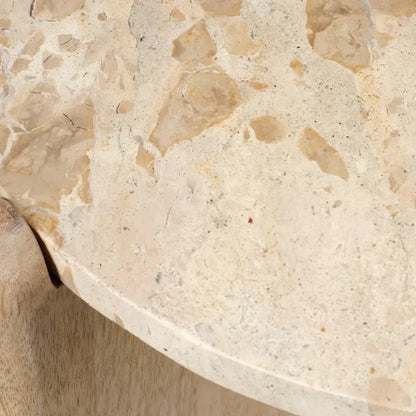 Quarry Wooden Round Side Table - LOOMLAN - Jamie Young - Side Tables