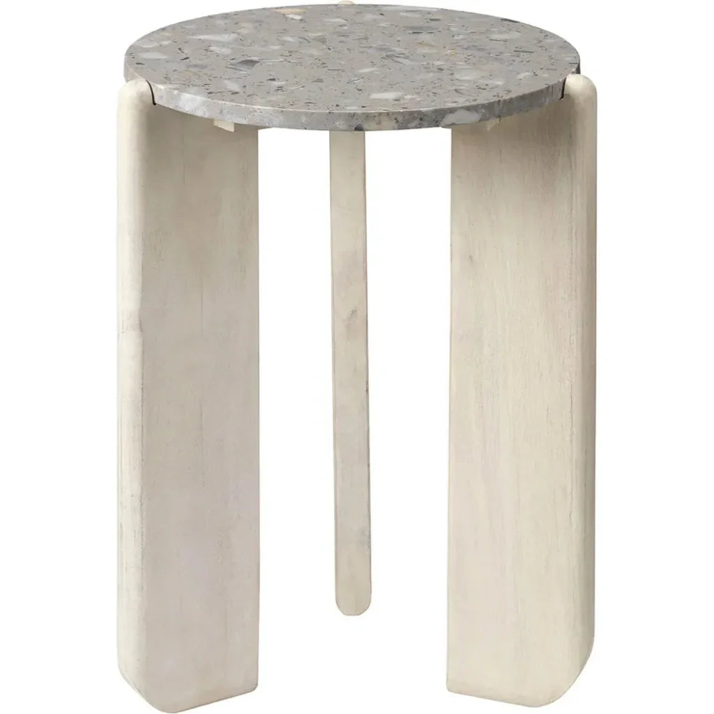 Quarry Wooden Round Side Table - LOOMLAN - Jamie Young - Side Tables