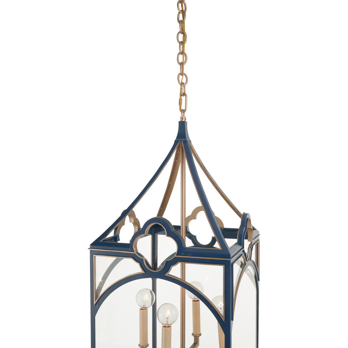 Quatrefoil Quatrefoil Shape Metal Lantern-Lanterns-Chelsea House-LOOMLAN