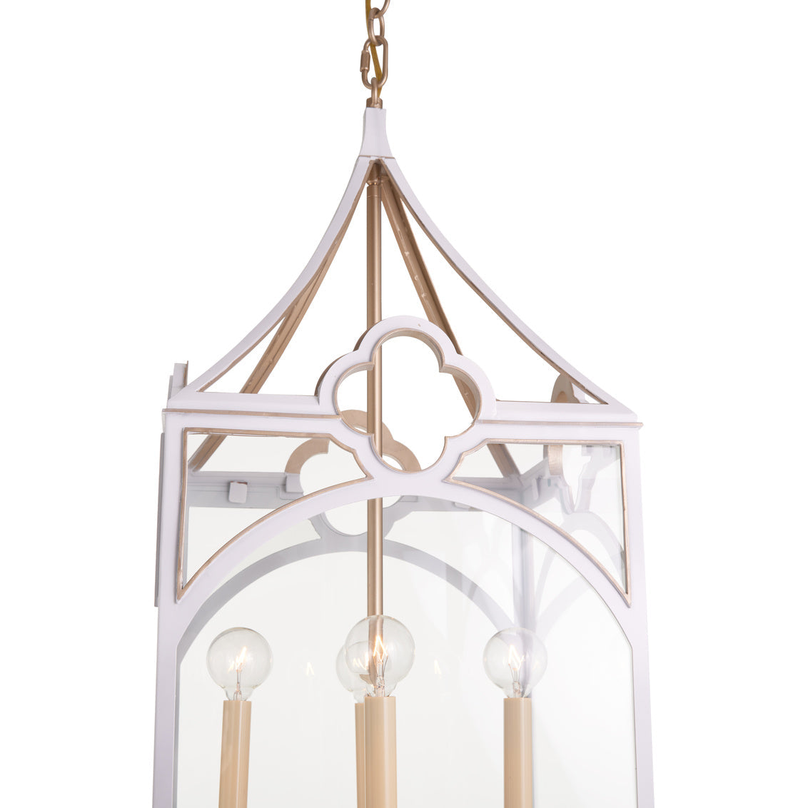 Quatrefoil Quatrefoil Shape Metal Lantern-Lanterns-Chelsea House-LOOMLAN