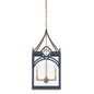 Quatrefoil Quatrefoil Shape Metal Lantern-Lanterns-Chelsea House-Blue-LOOMLAN