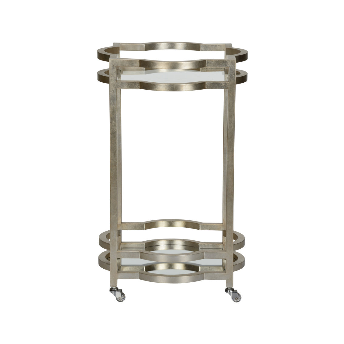Quatrefoil Silver Bar Cart-Home Bar Carts-Chelsea House-LOOMLAN