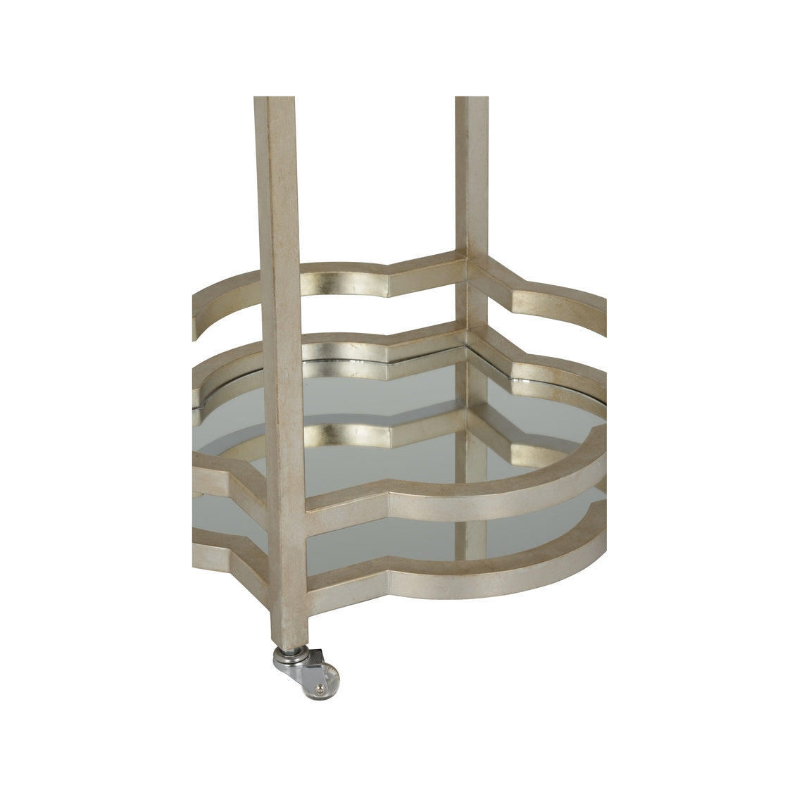 Quatrefoil Silver Bar Cart-Home Bar Carts-Chelsea House-LOOMLAN