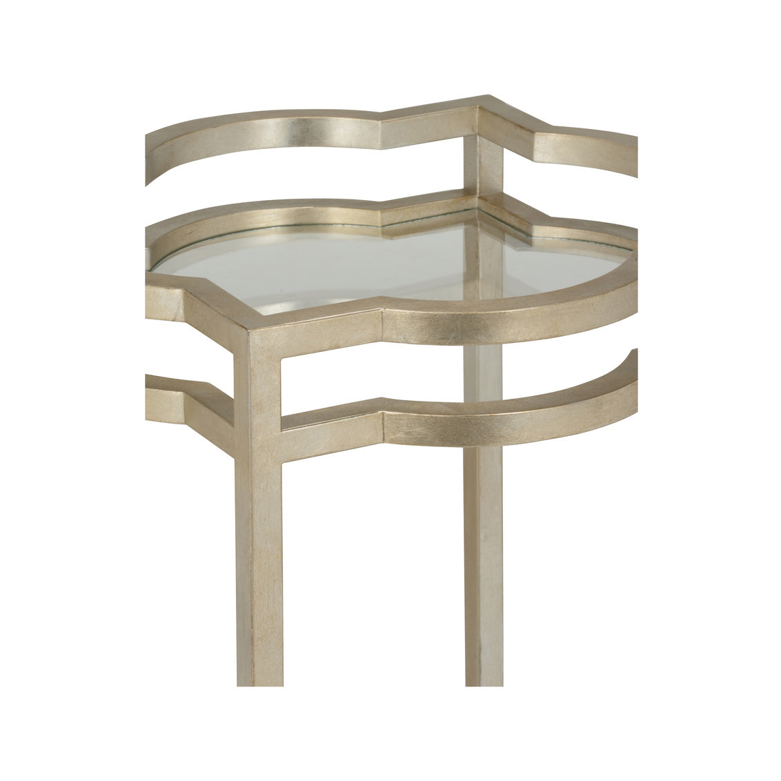 Quatrefoil Silver Bar Cart-Home Bar Carts-Chelsea House-LOOMLAN