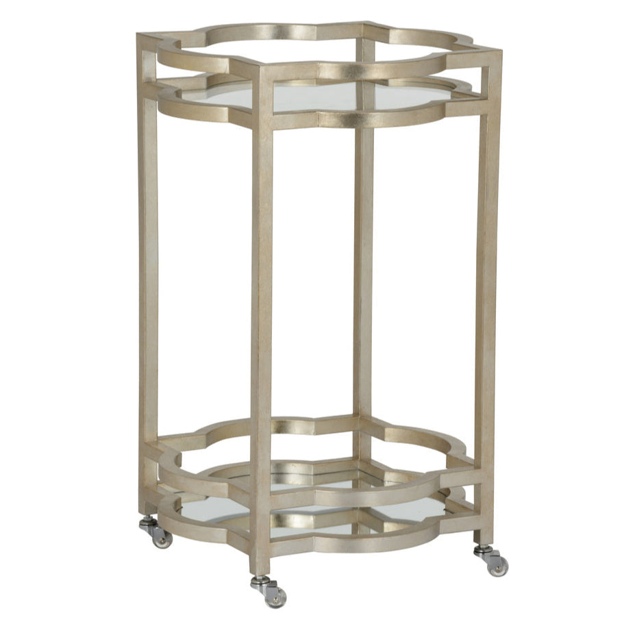 Quatrefoil Silver Bar Cart-Home Bar Carts-Chelsea House-LOOMLAN